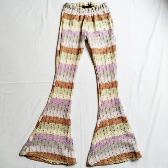 Out of the Ordinary Knitted Flared Trousers - Picture 1 of 4